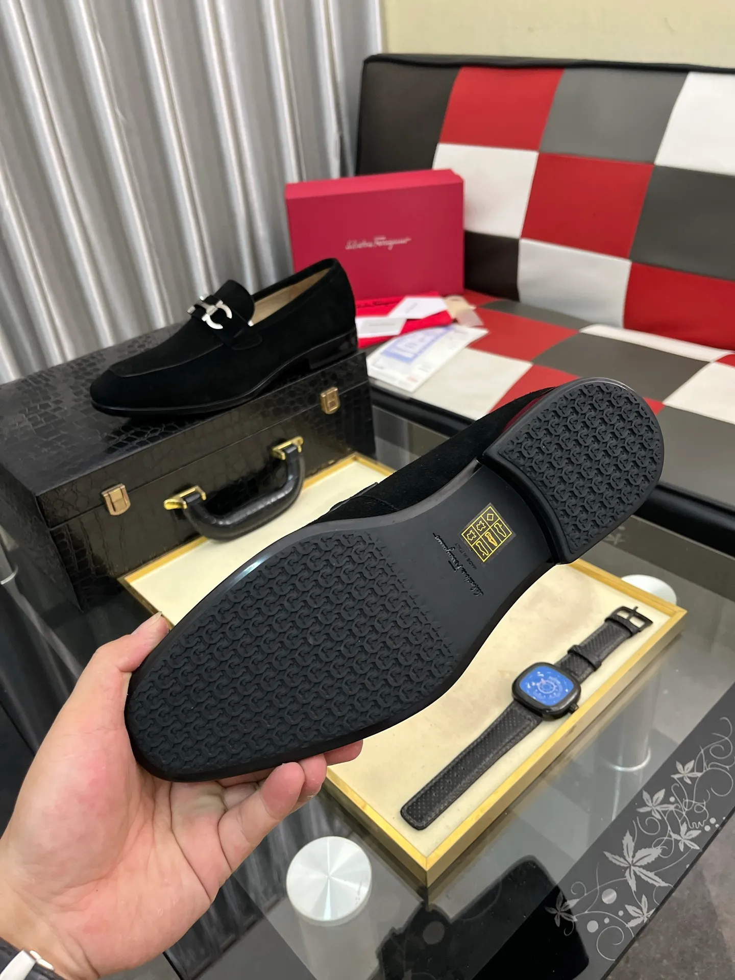 Men's shoes 💰600⌚️⌚️[Salvatore Ferragamo] Ferragamo business leather shoes, 1:1 top purchasing quality, imported selected original calfskin for the uppers, imported original soft water-dyed cowhide for the inner feet, imported original customized Italian handmade lightweight foam outsole, size: 39-44 5️⃣ options available